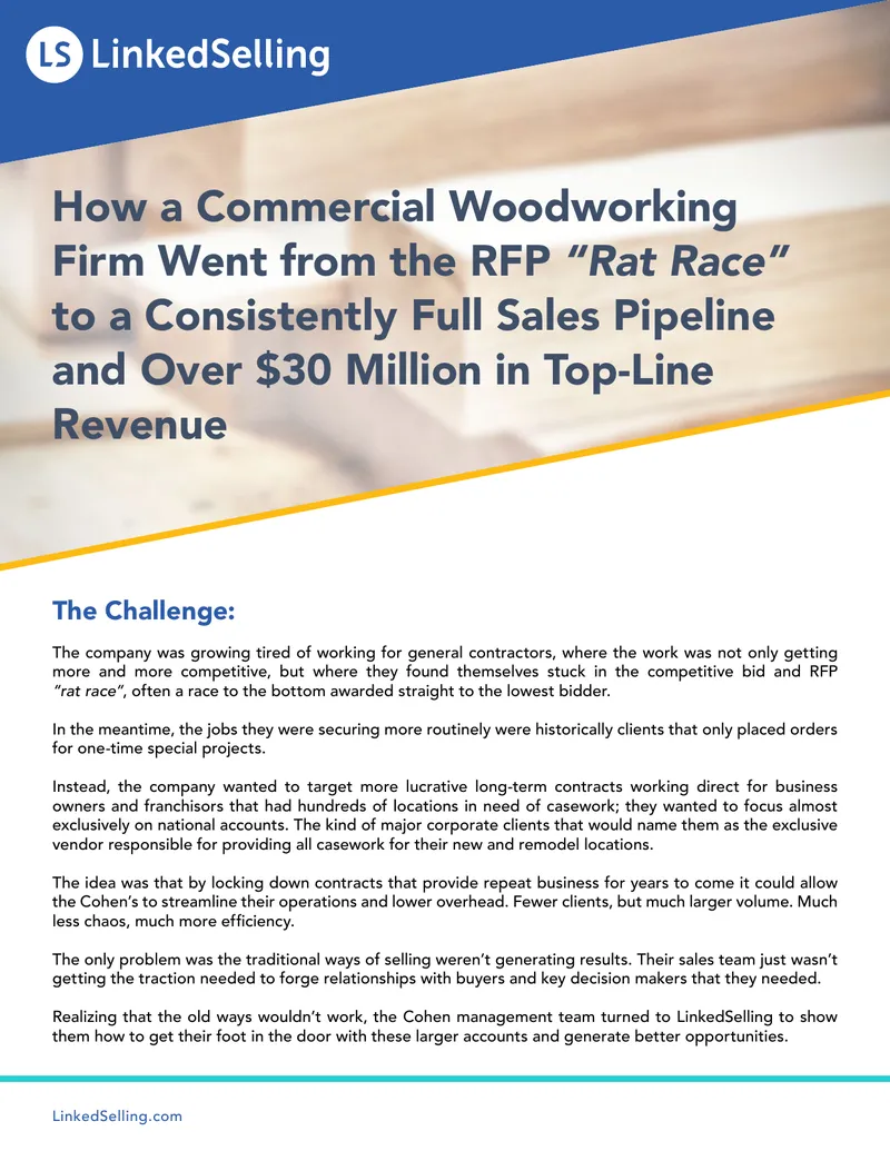 Commercial Woodworking Firm Sales Pipeline Transformation