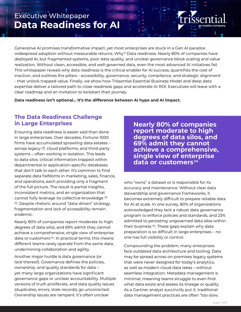 Data Readiness for AI Executive Whitepaper