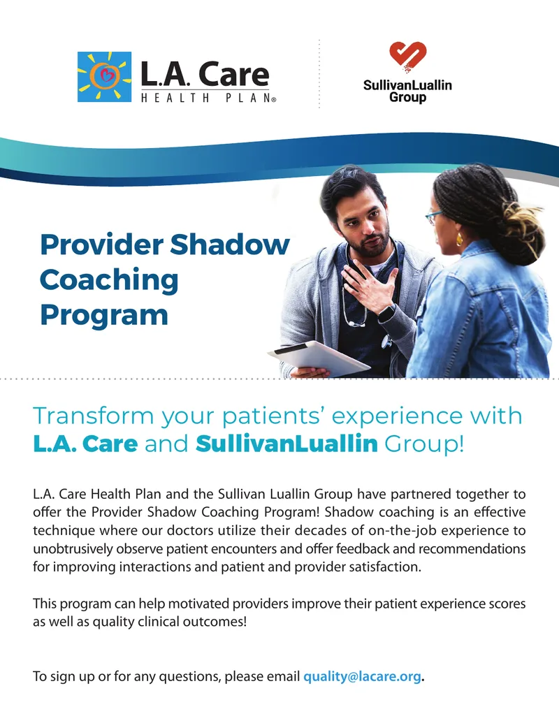 Provider Shadow Coaching Program Overview