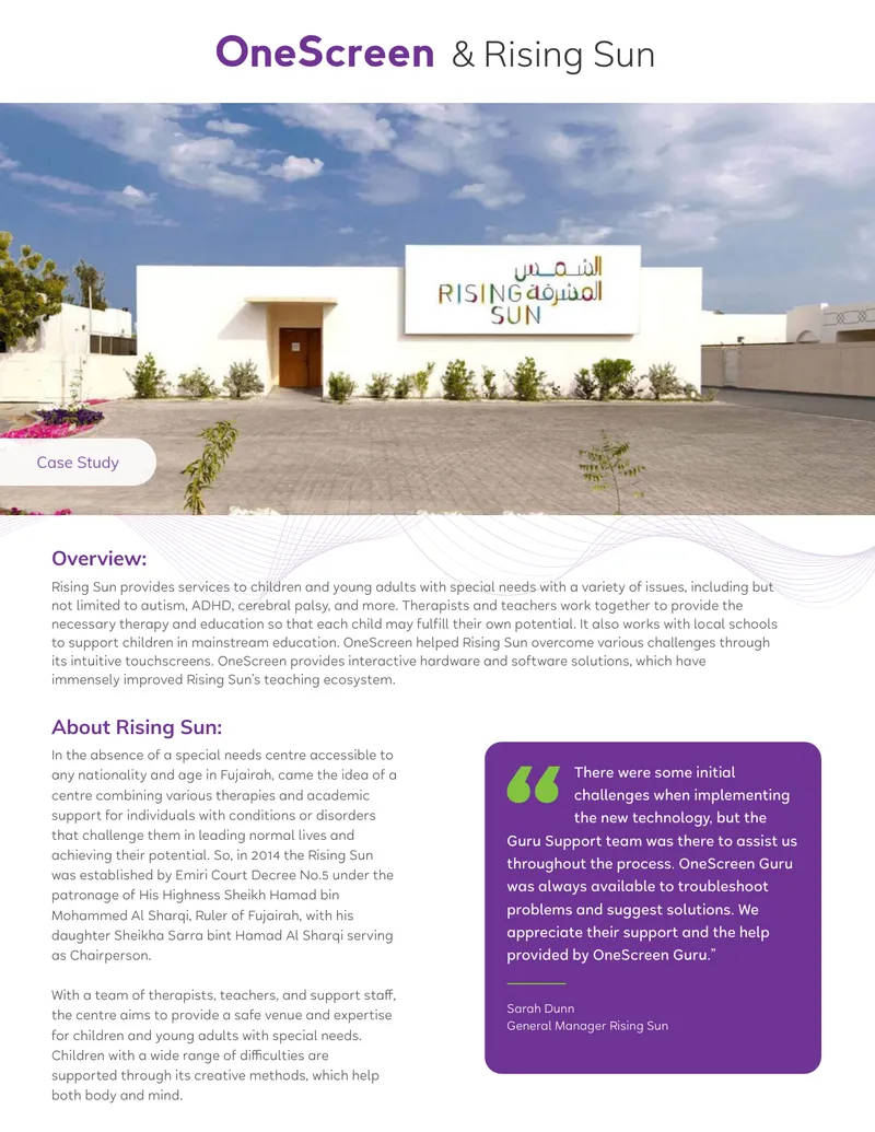 Implementation of OneScreen Technology at Rising Sun