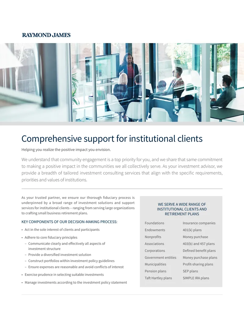 Institutional Fiduciary Solutions for Investment Consulting