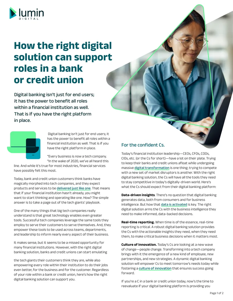 Digital Banking Solutions for Financial Institutions