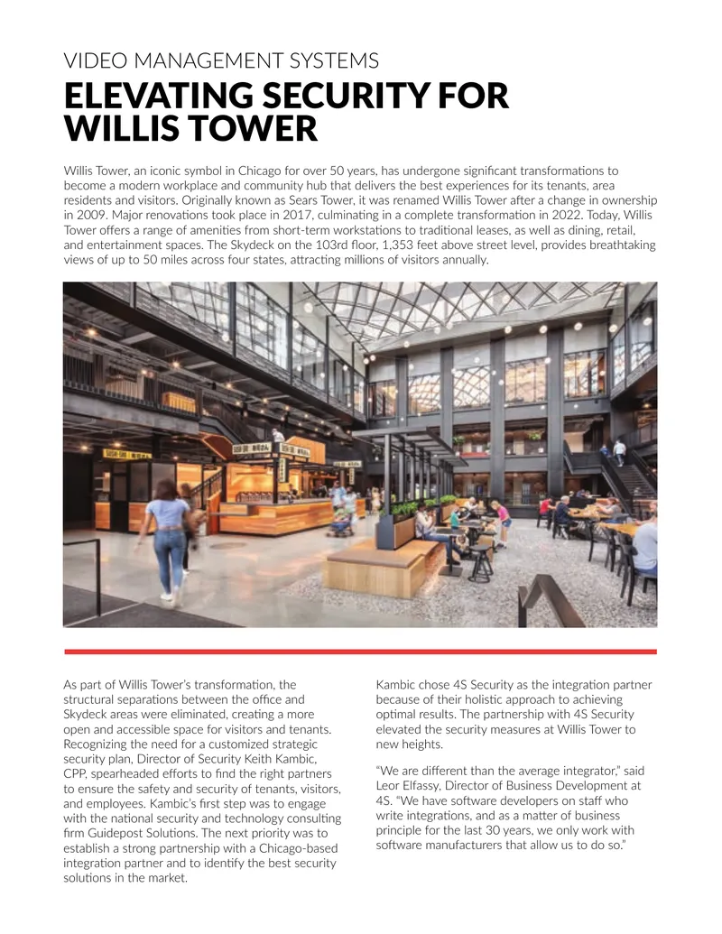 Video Management Systems Elevating Security for Willis Tower