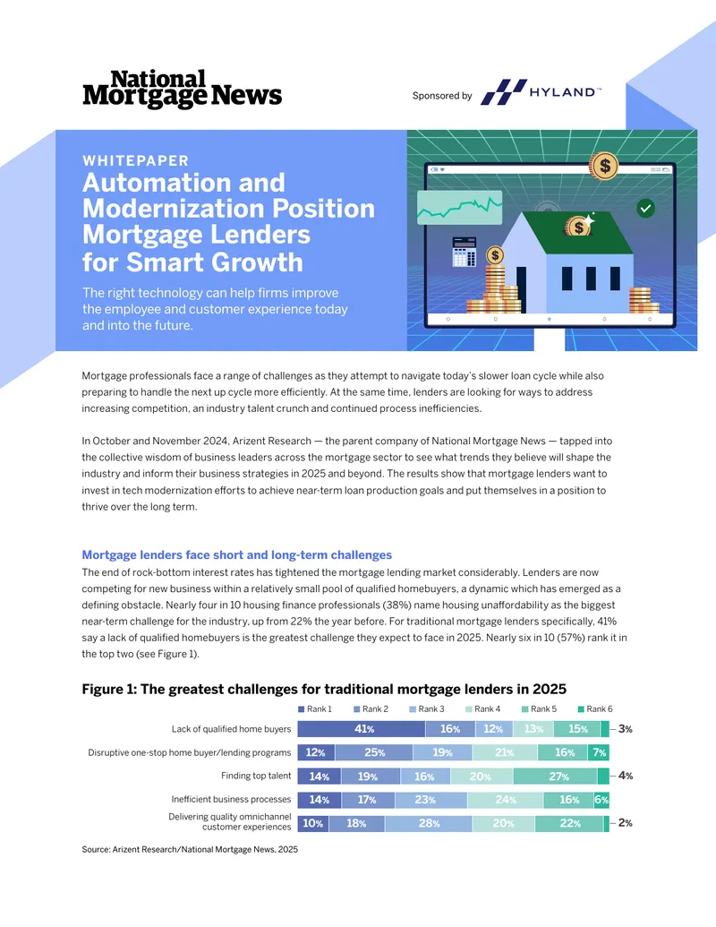 Automation and Modernization Position Mortgage Lenders for Smart Growth