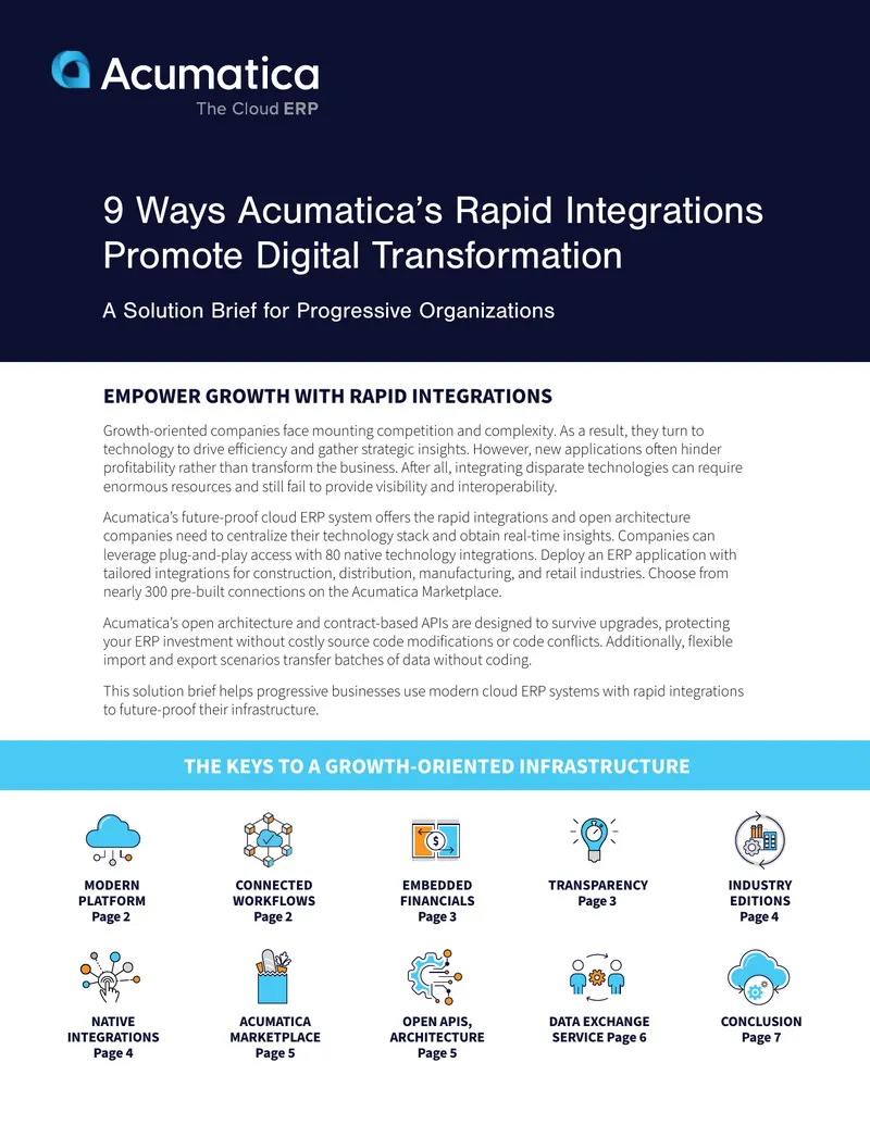 Solution Brief on Rapid Integrations for Growth