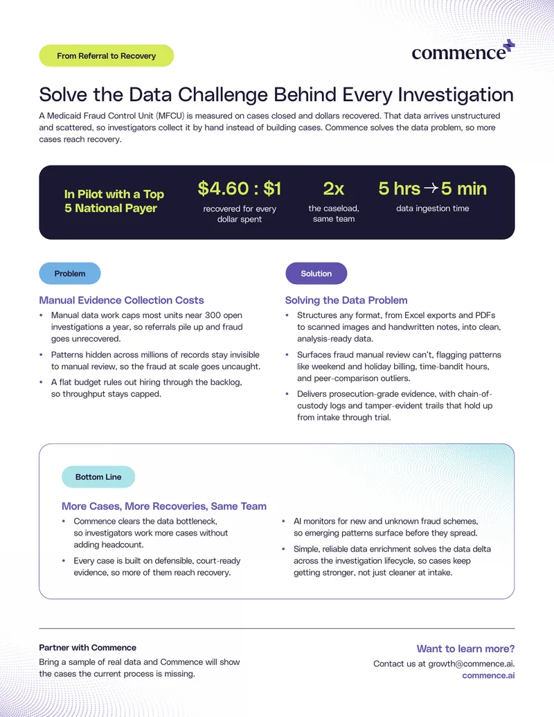 Data Management Solutions for Medicaid Fraud Investigations