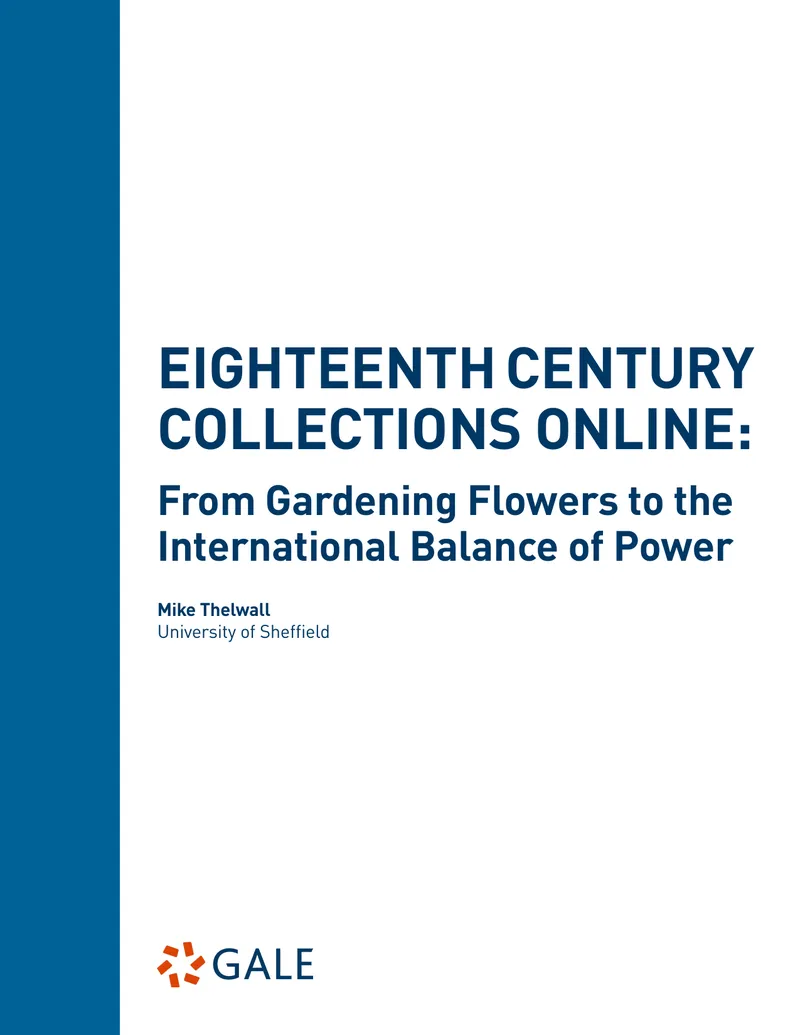 Eighteenth Century Collections Online Research Report