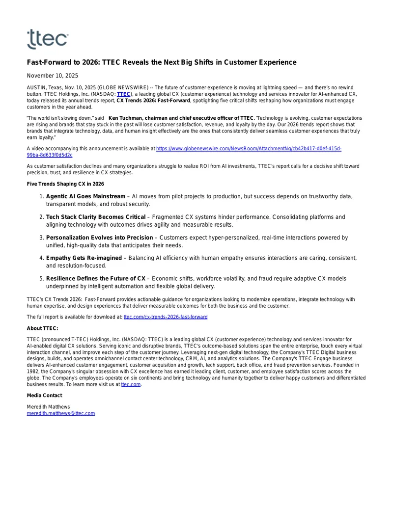 CX Trends 2026 Report on Customer Experience Shifts