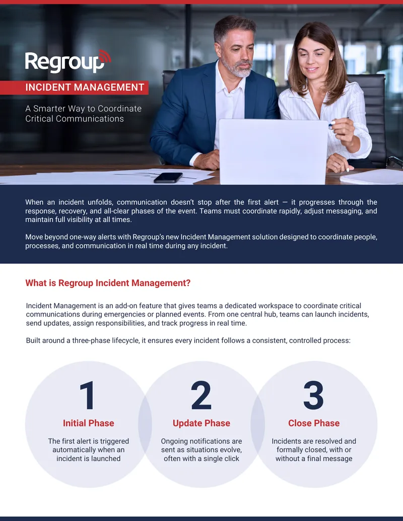 Regroup Incident Management Coordination Solution