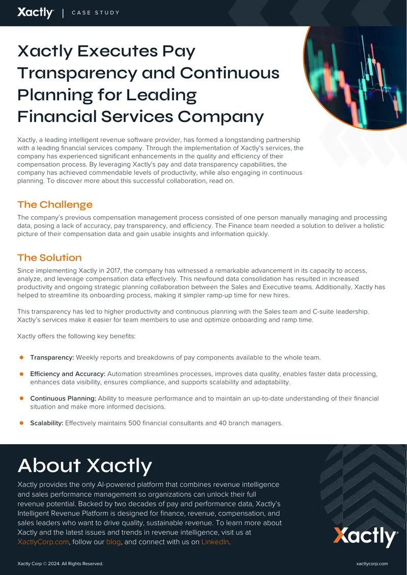 Xactly Pay Transparency Implementation Case Study