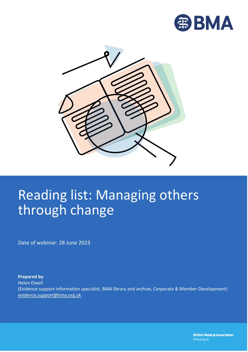 Reading List for Managing Change in Organizations