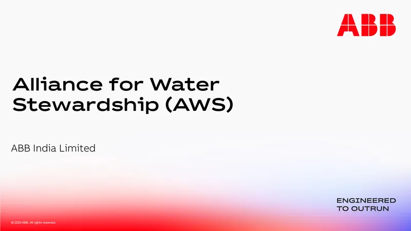 ABB India Water Stewardship Strategy and Action Plan