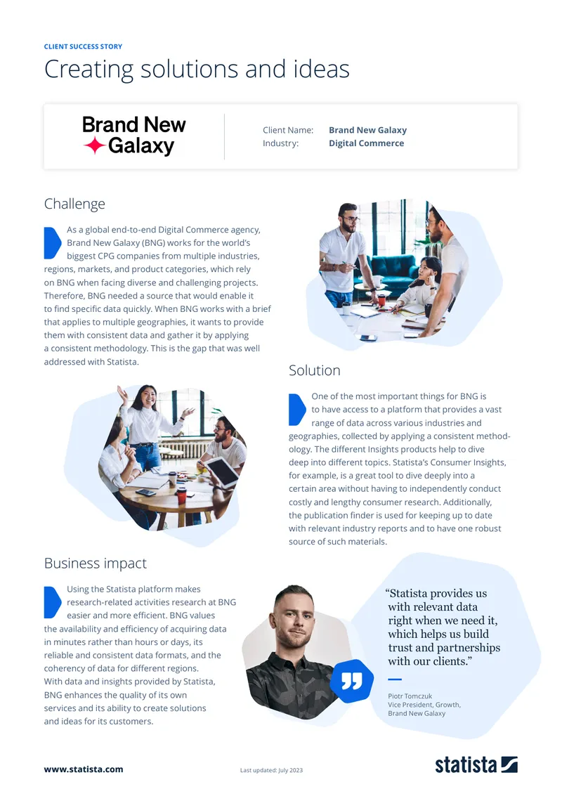 Client Success Story for Brand New Galaxy