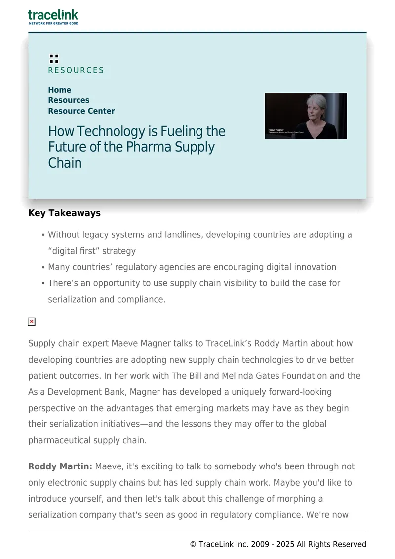 Technology Impact on Pharmaceutical Supply Chain