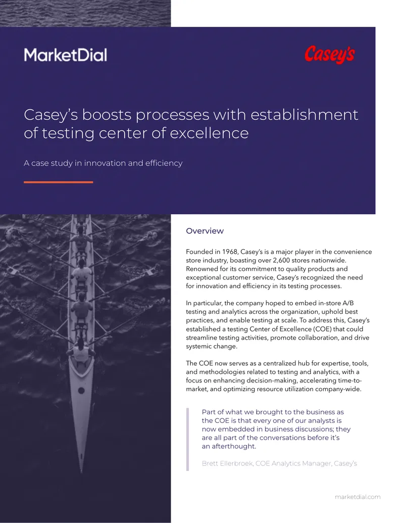 Casey’s Testing Center of Excellence Case Study