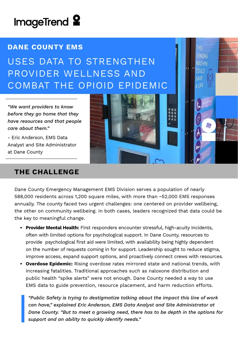 Dane County EMS Data-Driven Wellness Initiatives
