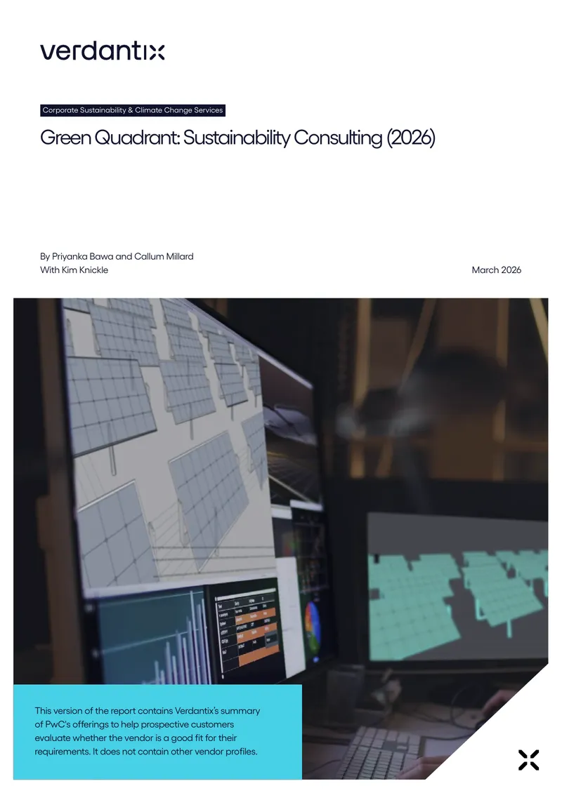 Green Quadrant for Sustainability Consulting 2026