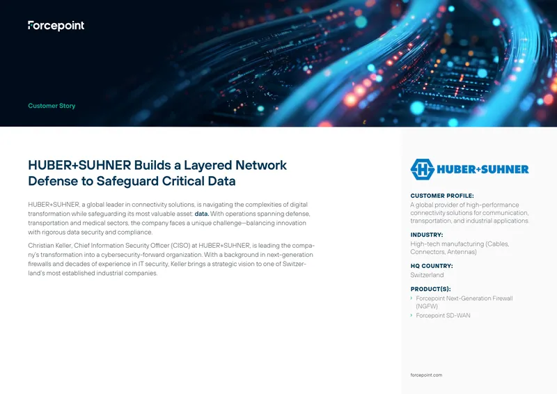 HUBER+SUHNER Cybersecurity Strategy Overview