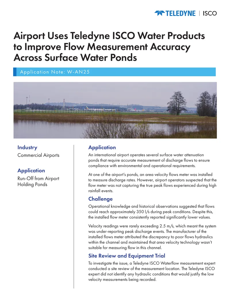 Teledyne ISCO Water Products Flow Measurement Solution