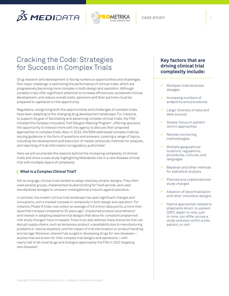 Strategies for Success in Complex Clinical Trials