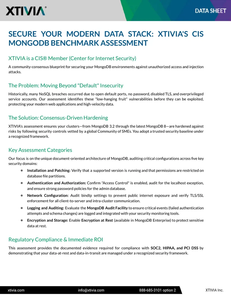 MongoDB Security Benchmark Assessment Guide