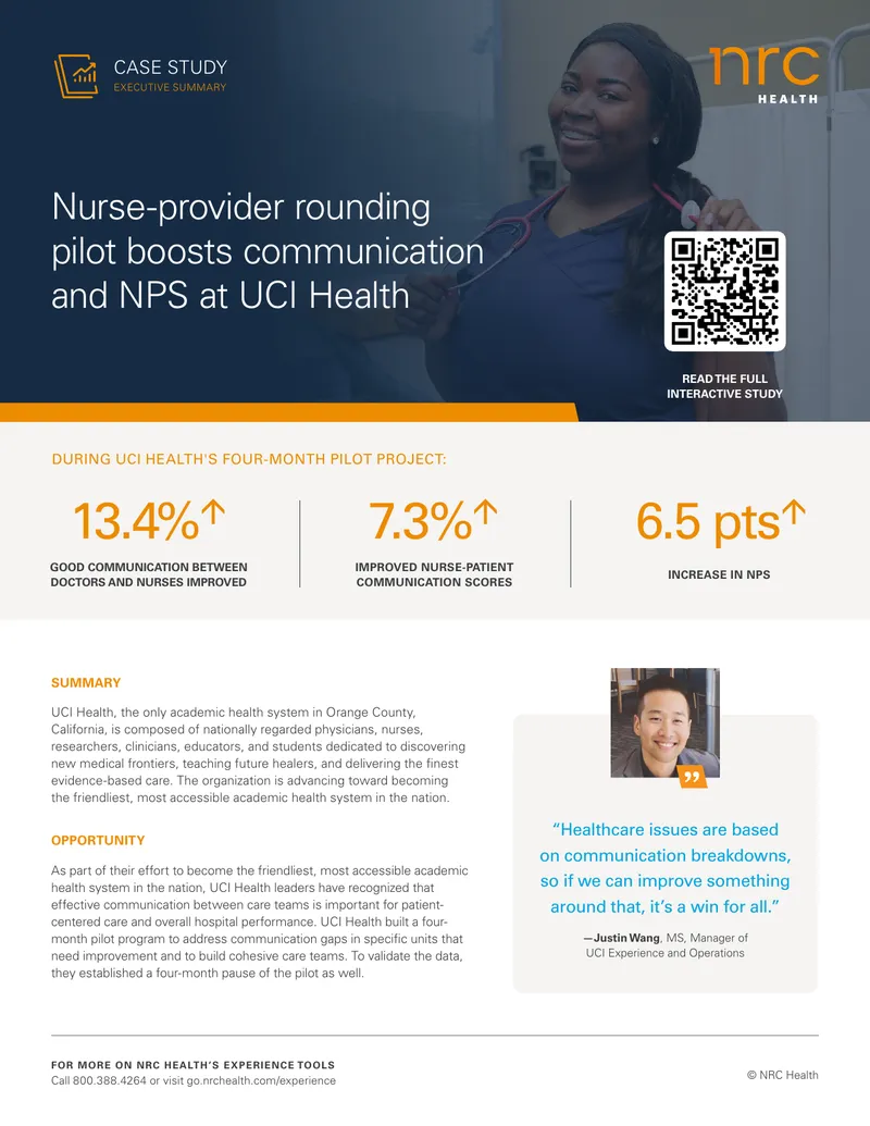 Nurse-Provider Rounding Pilot Communication Improvement Case Study