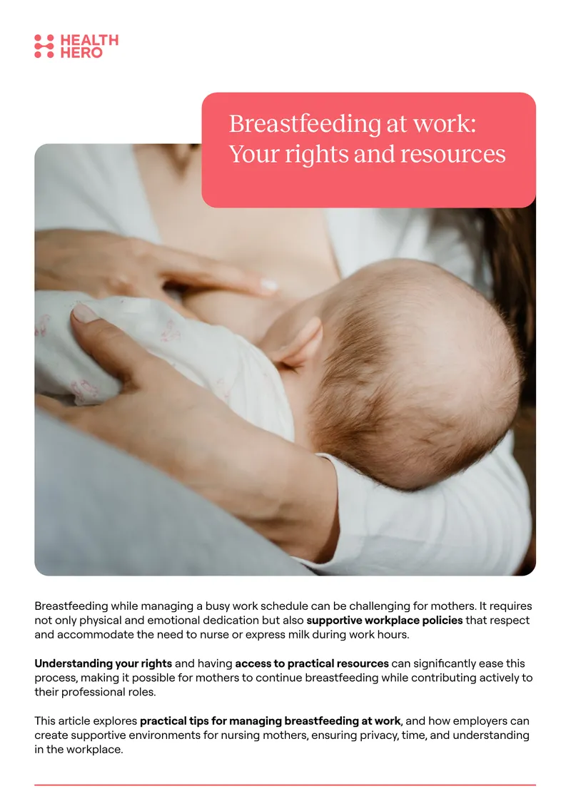 Breastfeeding Rights and Resources at Work