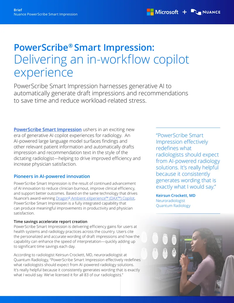 PowerScribe Smart Impression Overview