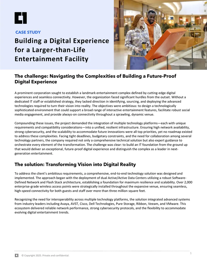 Building a Digital Experience for Entertainment Facility