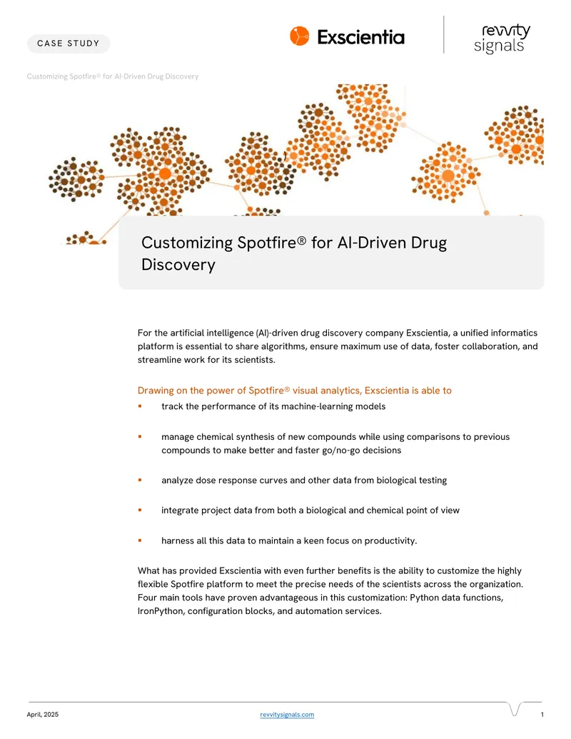 Customizing Spotfire for AI-Driven Drug Discovery