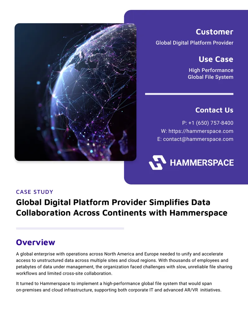 Global Digital Platform Provider Data Collaboration Case Study
