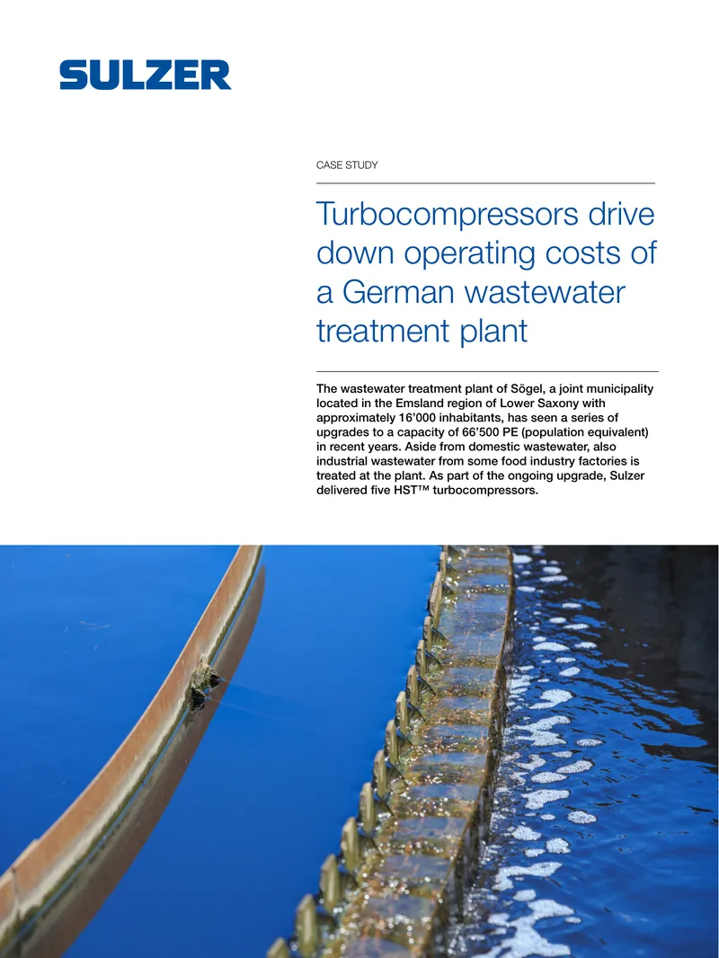 Turbocompressors for Wastewater Treatment Plant