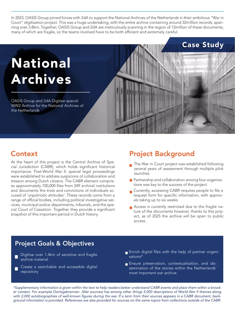 Digitisation Project for World War II Archive