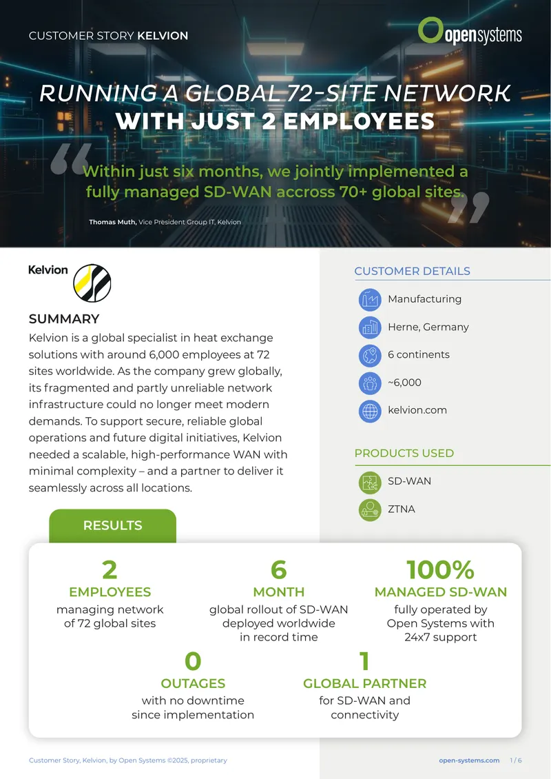 Kelvion Global Network Transformation Case Study