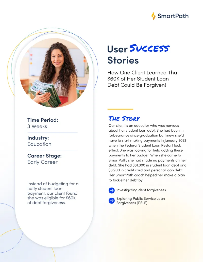 Client Success Story on Student Loan Forgiveness