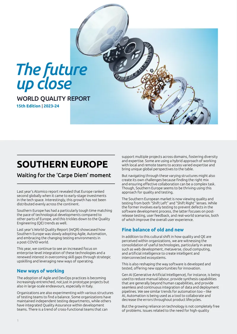World Quality Report 2023-24 Overview
