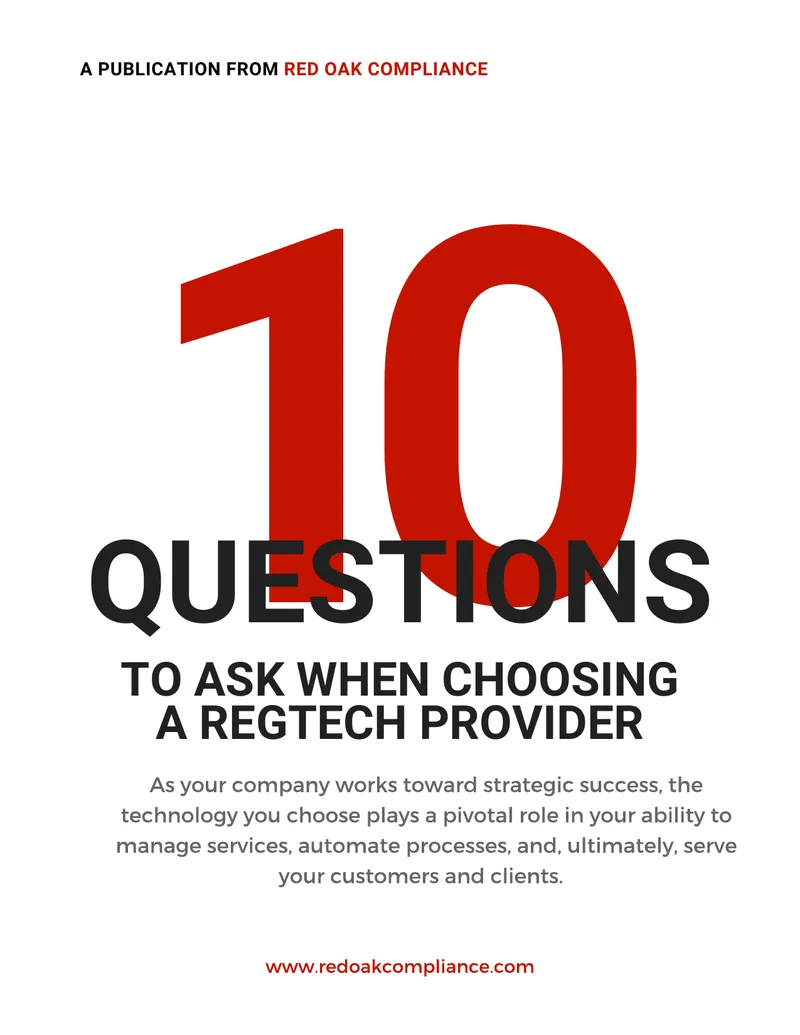 Questions to Consider When Choosing a RegTech Provider
