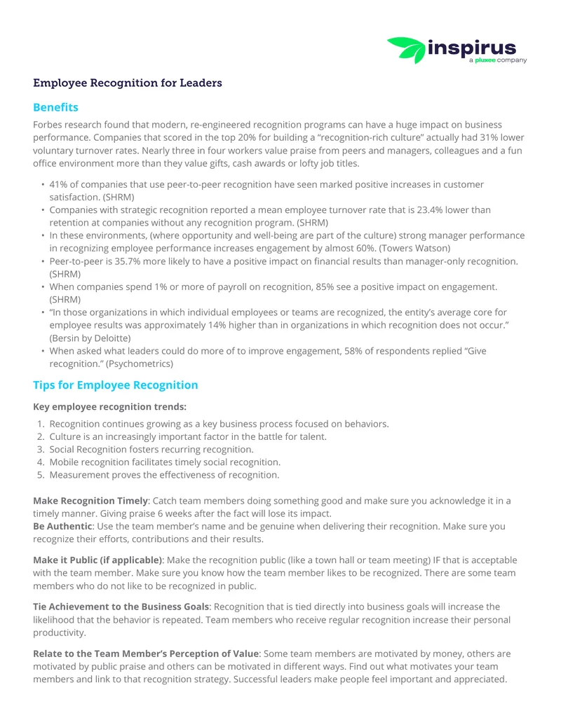 Employee Recognition Strategies for Leaders