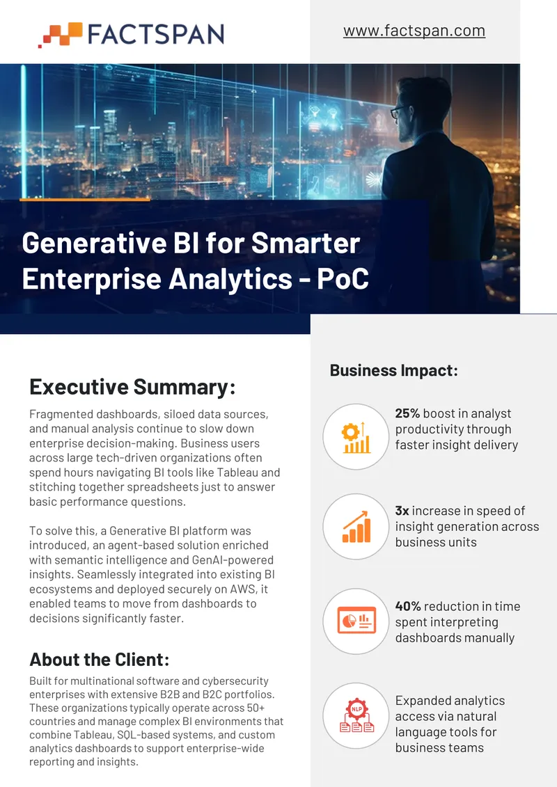 Generative BI Platform for Enhanced Analytics