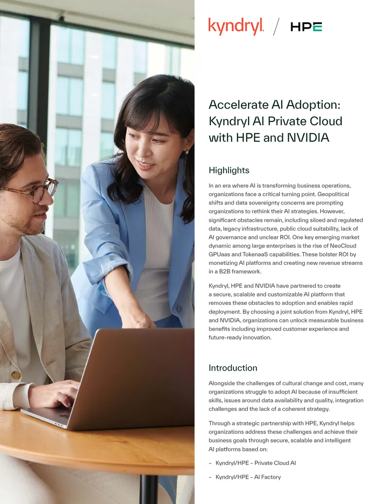 Kyndryl AI Private Cloud Partnership with HPE and NVIDIA