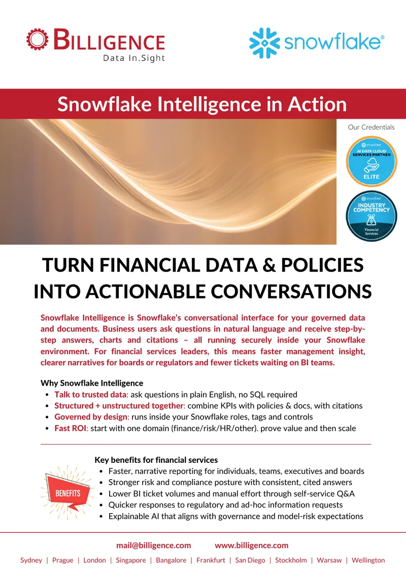Snowflake Intelligence for Financial Services