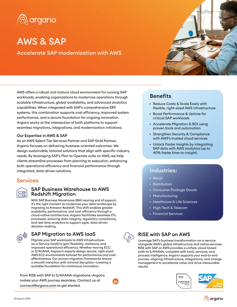 SAP Migration to AWS Infrastructure-as-a-Service