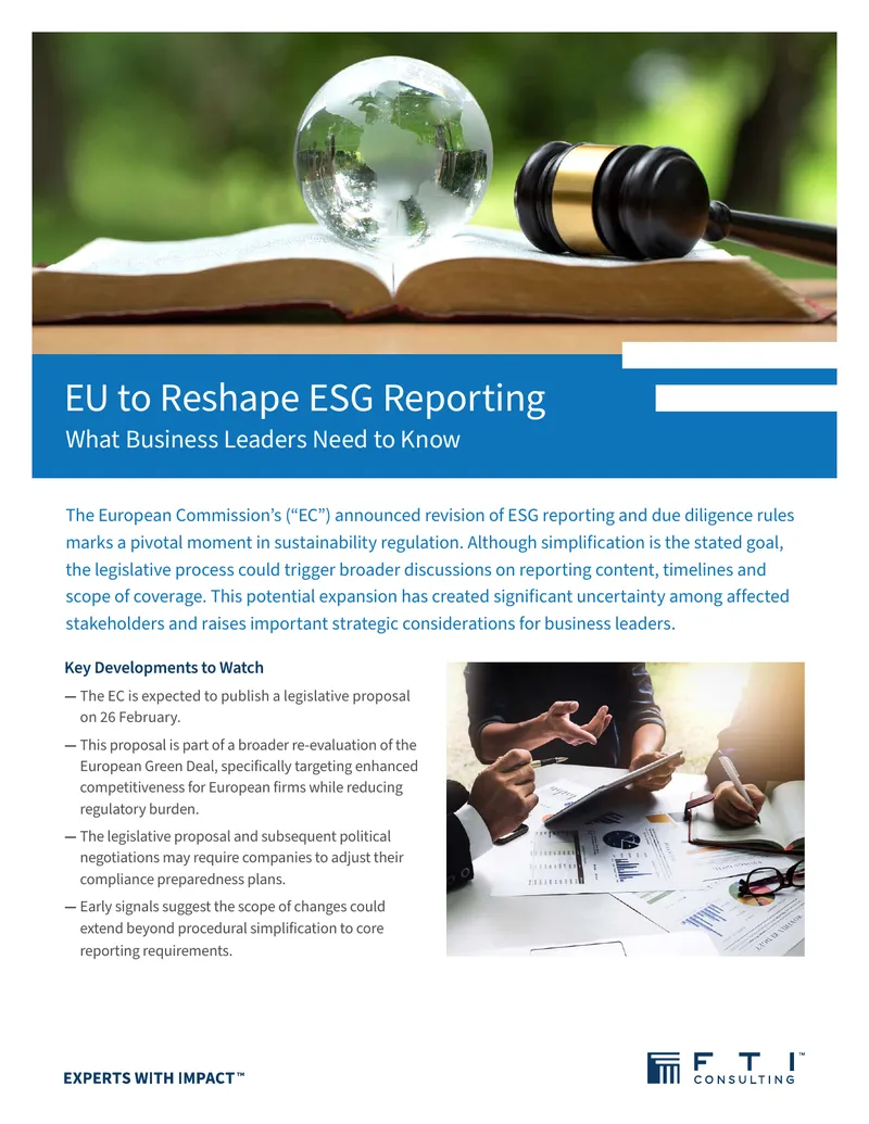 EU ESG Reporting Revision and Stakeholder Reactions