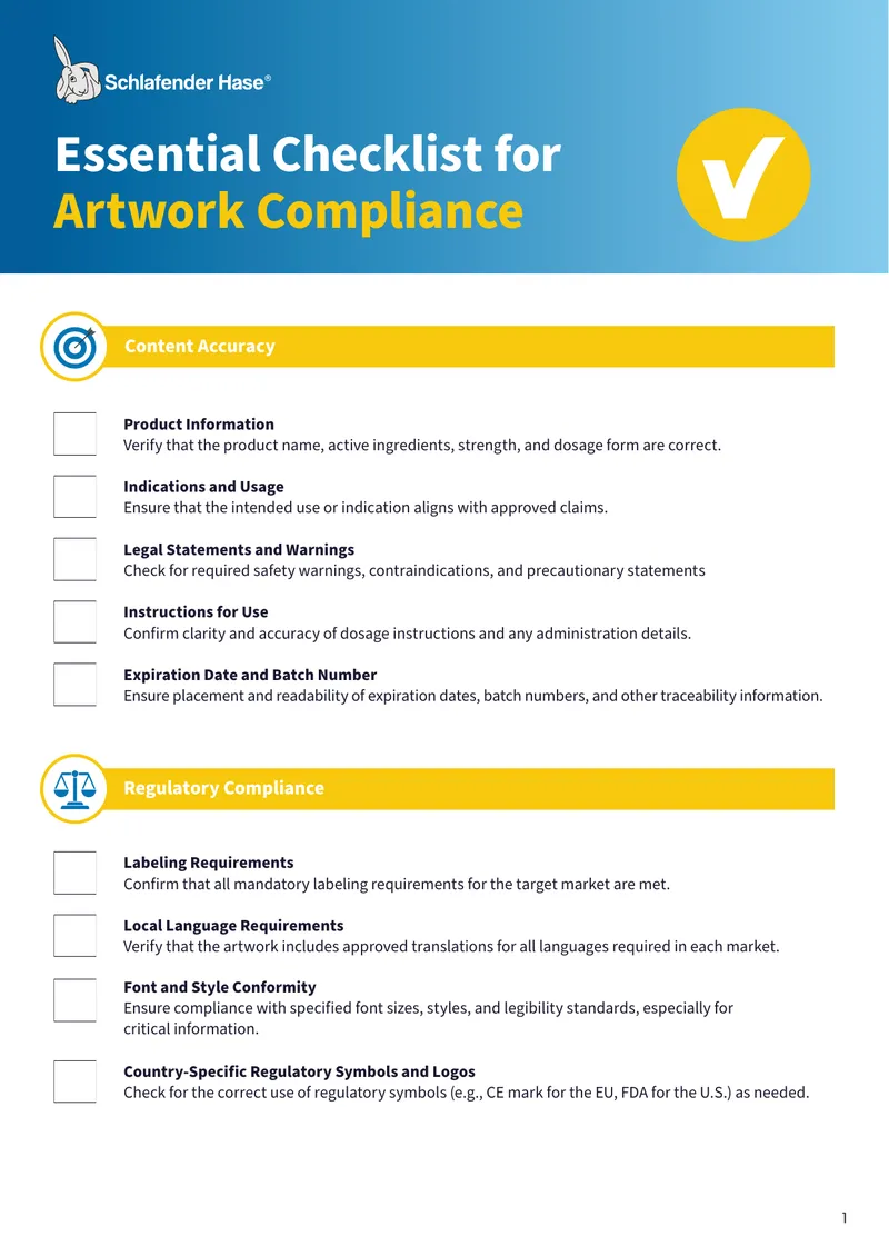 Essential Checklist for Artwork Compliance preview page 1