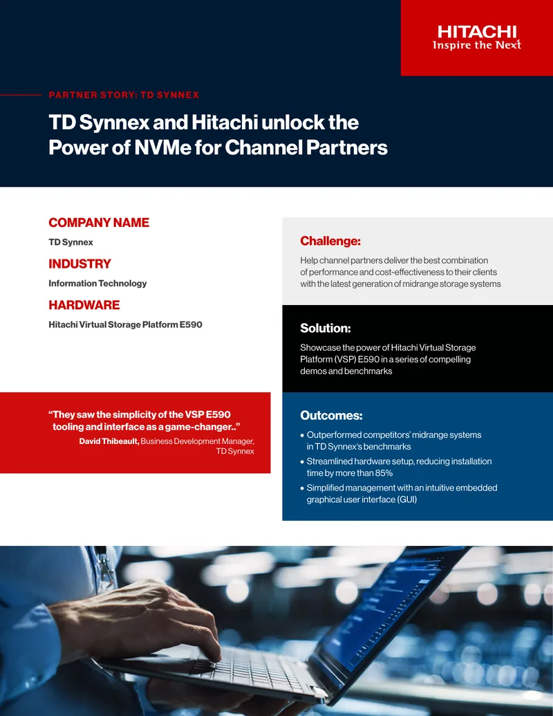 TD Synnex Partner Story on Hitachi VSP E590