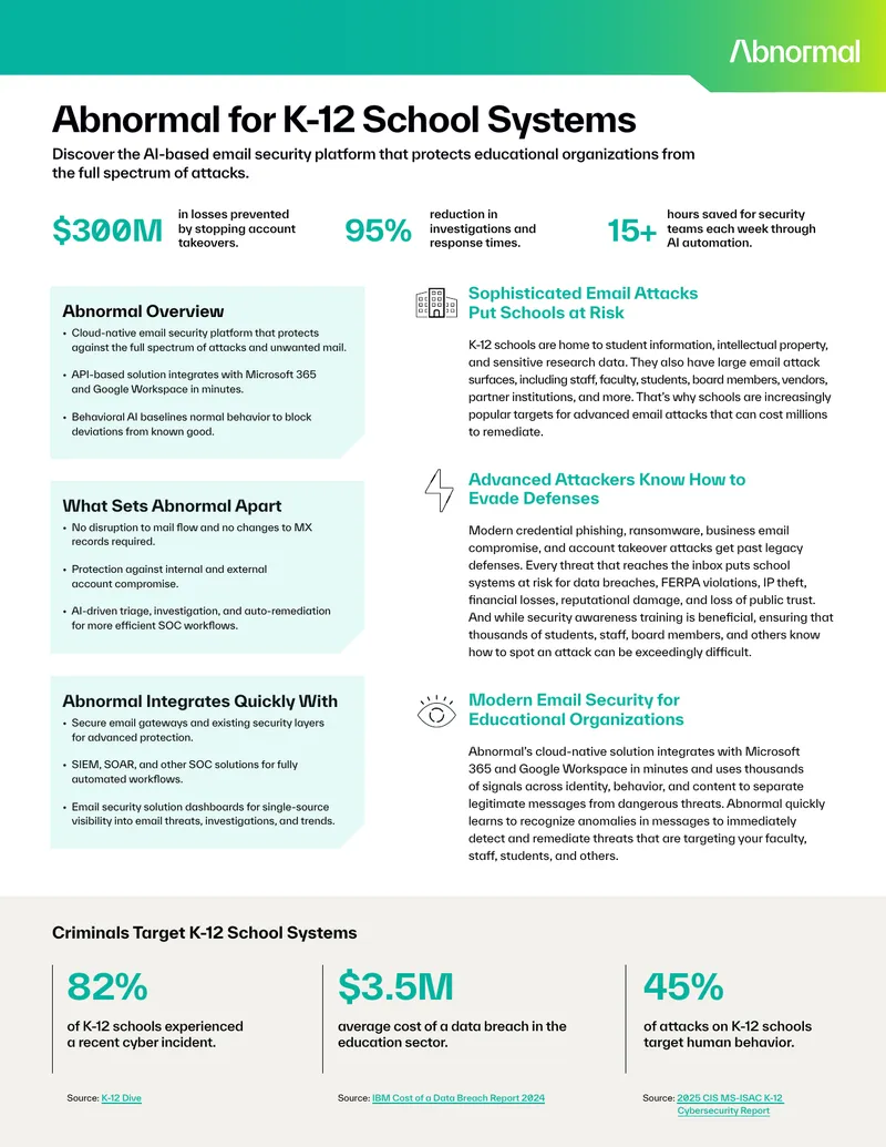 AI-Driven Email Security for K-12 Schools