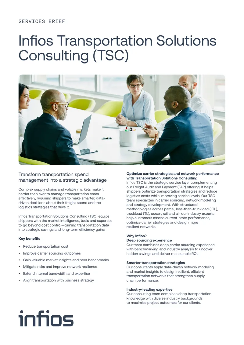 Transportation Solutions Consulting Services Brief