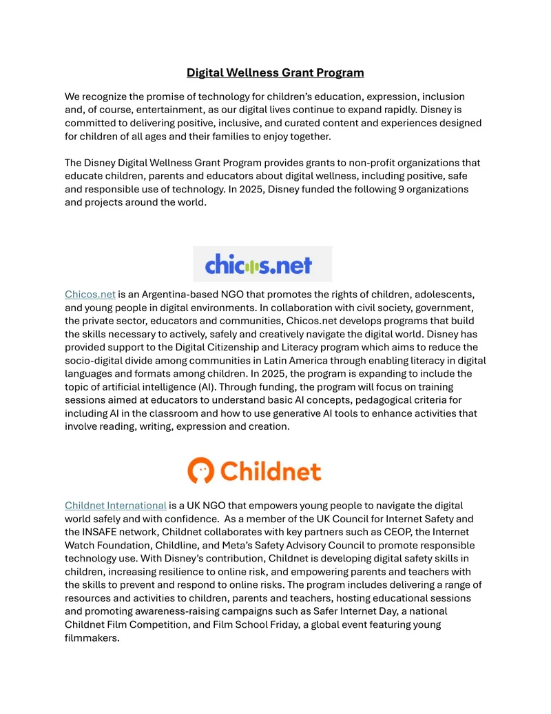 Digital Wellness Grant Program Overview