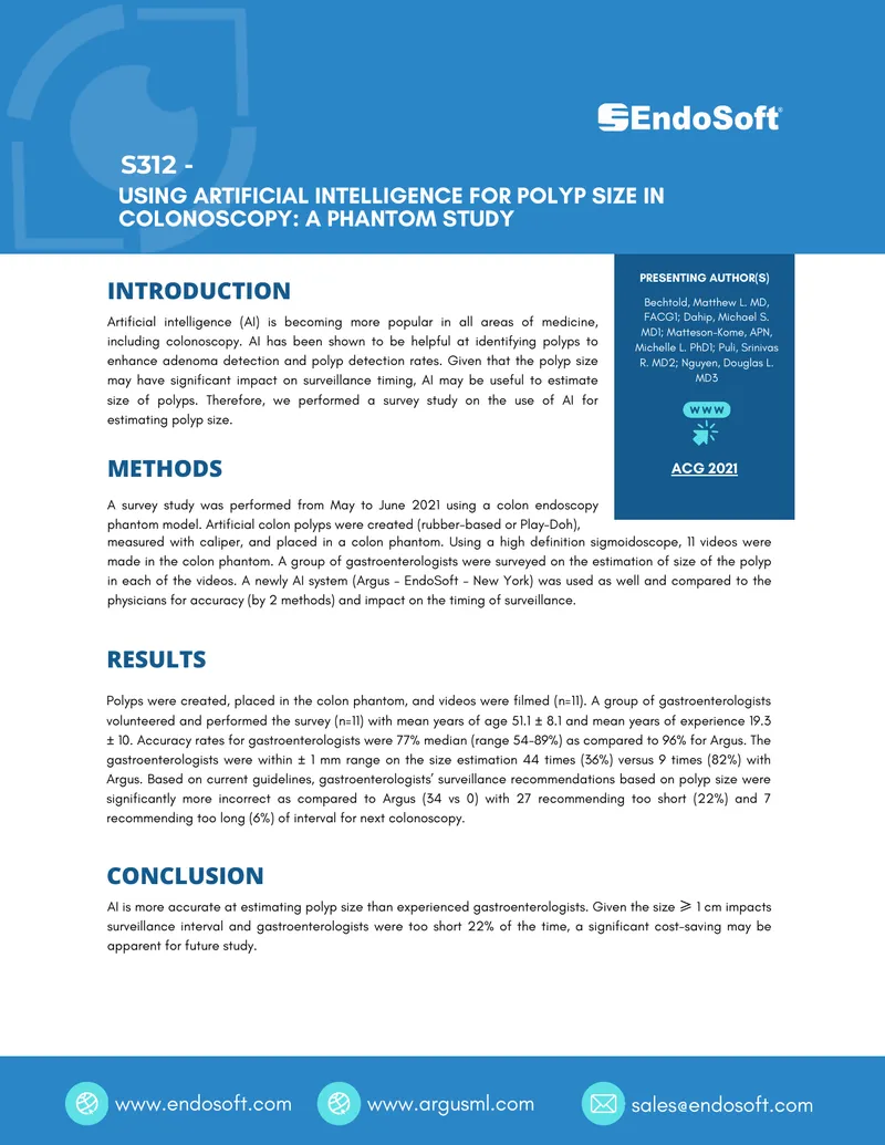 Using Artificial Intelligence for Polyp Size Estimation