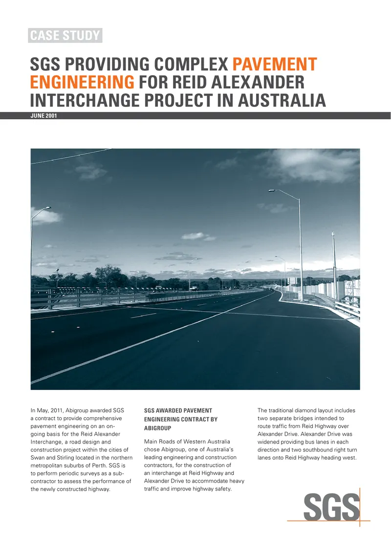 Pavement Engineering Case Study for Reid Alexander Interchange